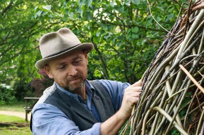 Mark Antony Haden Ford, land art, sculpture, willow, environmental art, sculpture, land art festival online