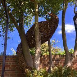 woven sculpture, willow, land art, Mark Antony haden ford, sculpture, commission