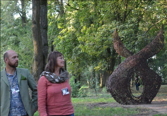 Mark Antony Haden Ford, Lubartov, Poland 2017, woven sculpture, land art , festival