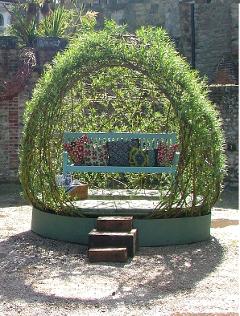 Mobile living willow dome, land art,Mark Antony Haden Ford