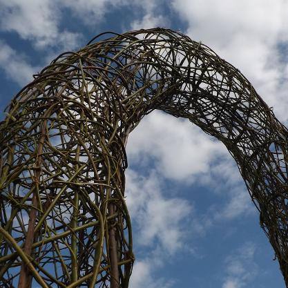 #arch #wedding,Mark Antony Haden Ford, land art, sculpture, willow, environmental art, sculpture