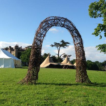 #wedding #arch ,Mark Antony Haden Ford, land art, sculpture, willow, environmental art, sculpture